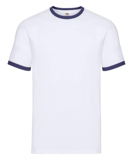 Fruit of the Loom SS168 White/Navy