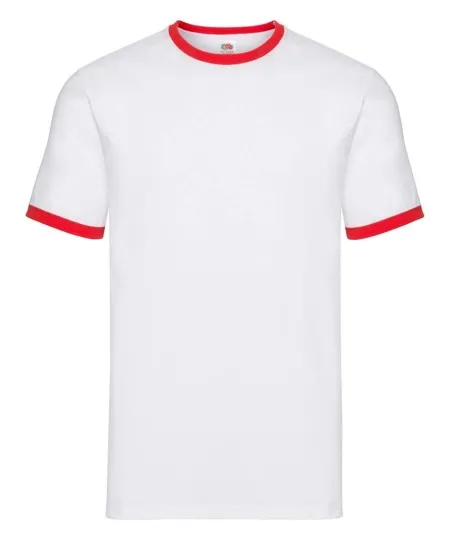 Fruit of the Loom SS168 White/Red