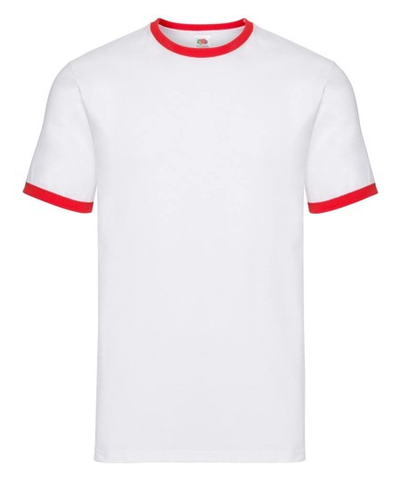 Fruit of the Loom SS168 White/Red