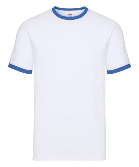Fruit of the Loom SS168 White/Royal Blue