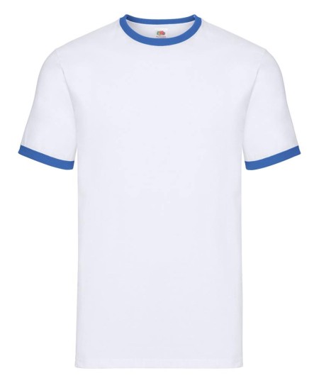 Fruit of the Loom SS168 White/Royal Blue