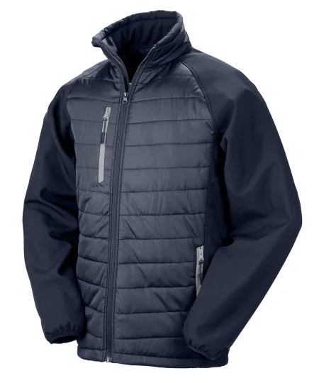 Padded Softshell Jacket Result R237X Navy/GREY