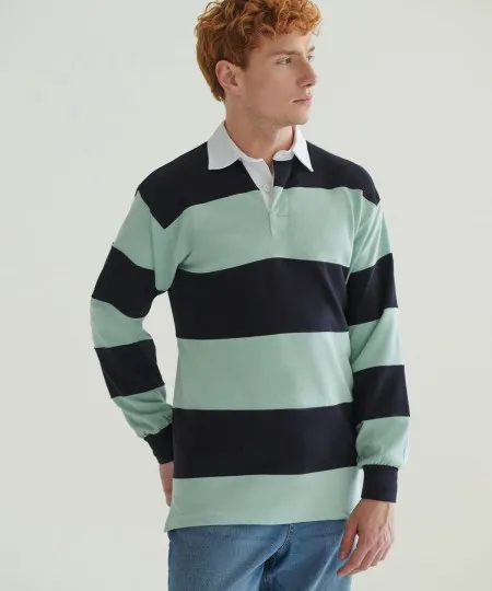 Front Row FR08M,Sewn stripe rugby shirt