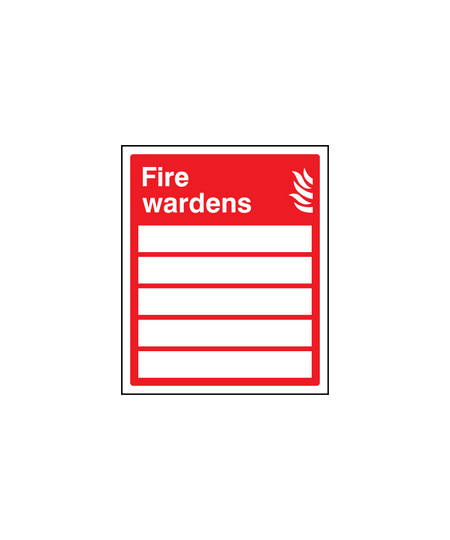 Fire wardens sign