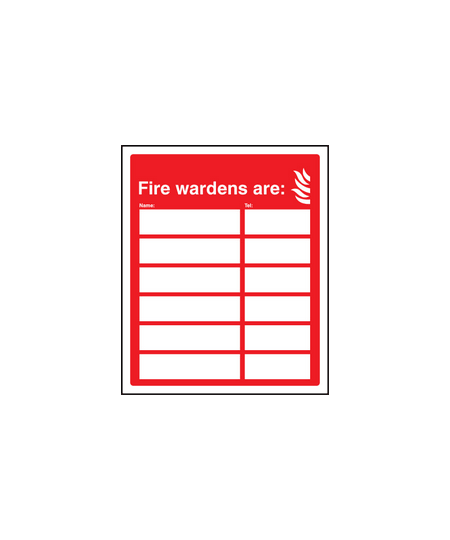 Fire wardens are sign