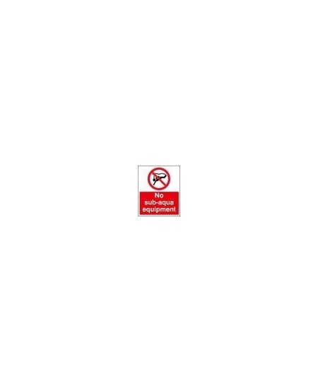 No sub aqua equipmentment sign
