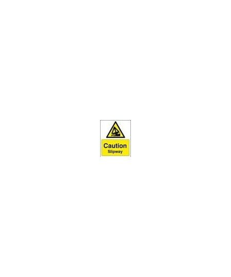 Caution slipway sign