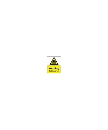 Warning sailing area sign