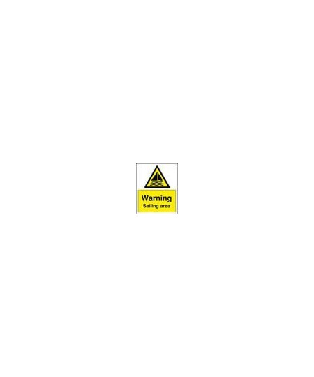 Warning sailing area sign