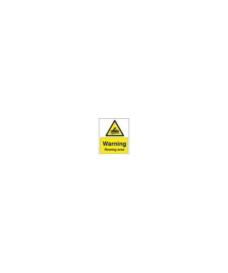 Warning rowing area sign