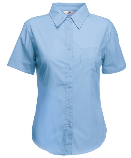 Fruit of the Loom SS014 Ladyfit poplin short sleeve shirt