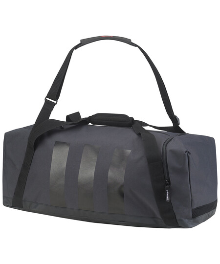 Dark Grey/Black/Scarlet 3-Stripes medium duffle AD187 adidas