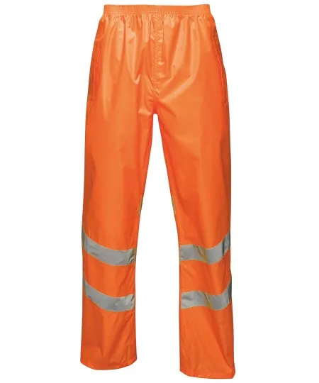 Regatta Hi-vis pro pack-away trousers TRW498 Orange