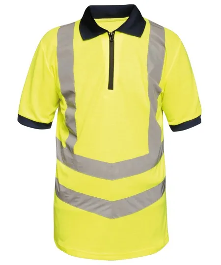 Regatta Hi-vis pro polo TRS189 Yellow/Navy