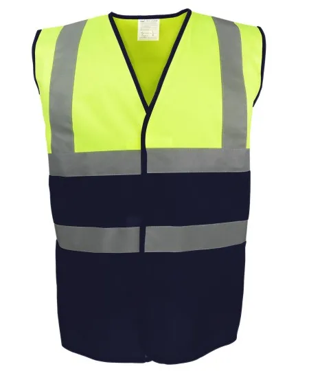 Yellow & Navy Hi Vis Vest Two Tone HVW122