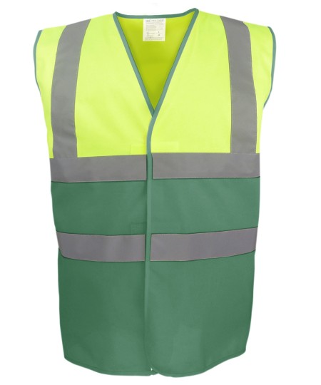 Yellow & Green Hi Vis Vest Two Tone HVW122