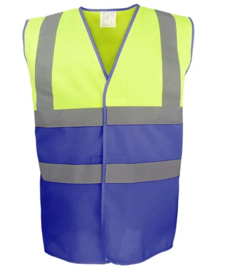 Yellow & Royal Blue Hi Vis Vest Two Tone HVW122