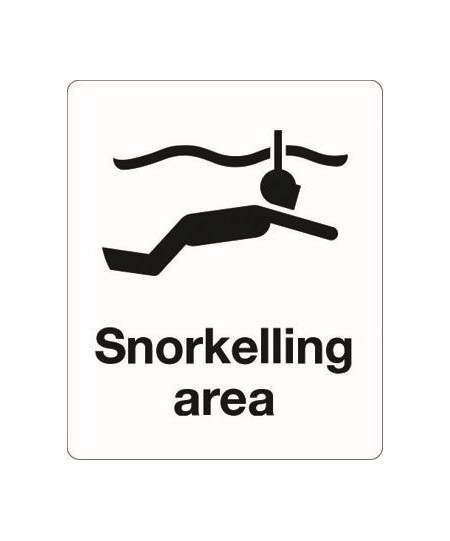 Snorkelling area sign