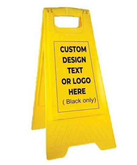 Custom printed Yellow A frame personalised sign