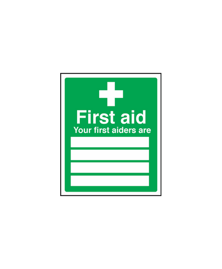 Your first aiders are sign