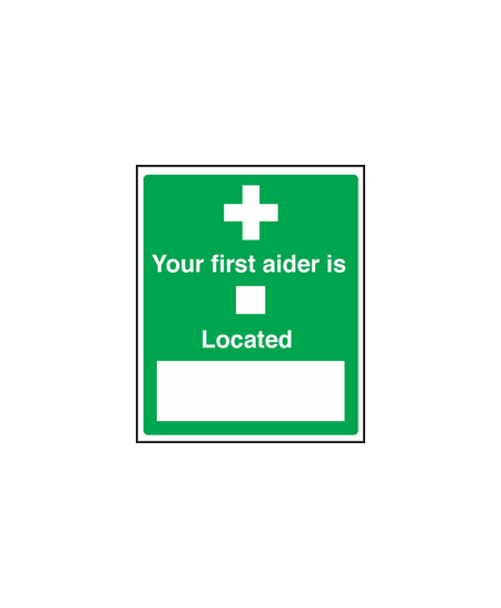 Your first aider is sign