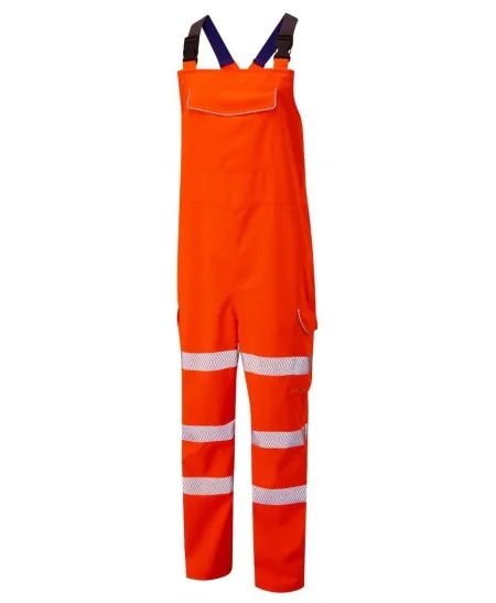 Hi Vis Bib & Brace Leo BB01 Orange Front