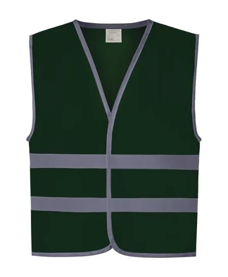 Kids Hivis Vests Bottle Green