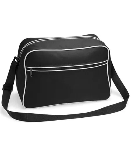 Retro shoulder bag BG014 Black/White