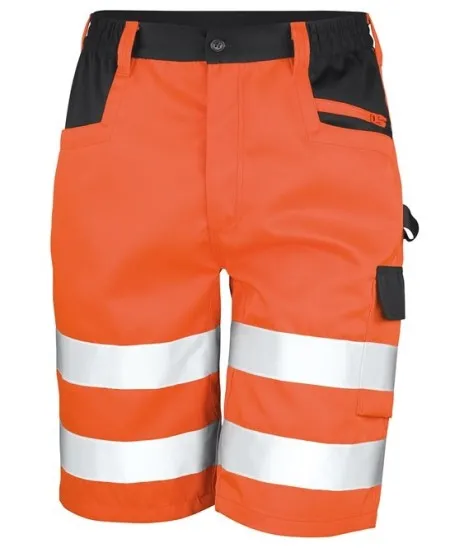 Orange Hi Vis Safety Cargo Shorts Result