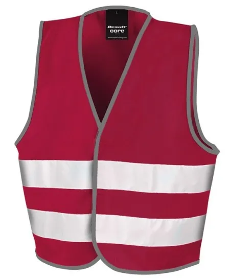 R200J Childrens Hi Vis Vest Burgundy