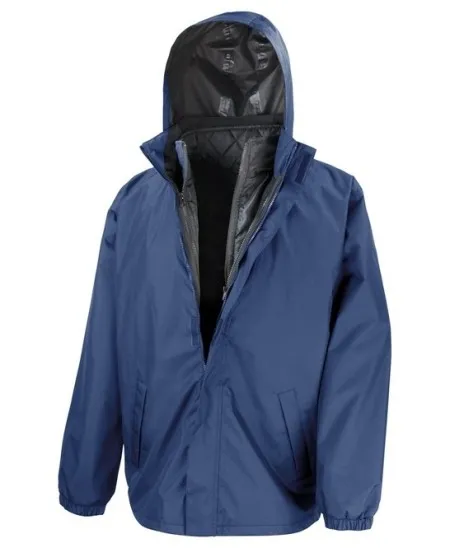 Result R215X 3-in-1 Jacket With Quilted Bodywarmer Navy