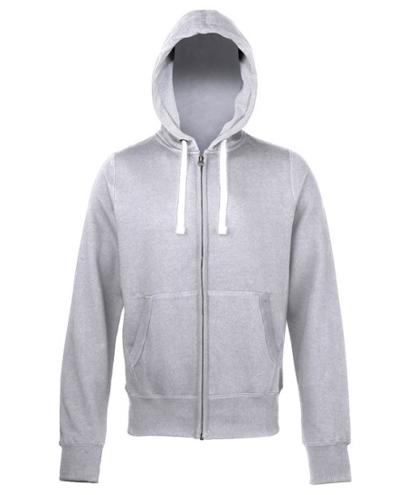 Awdis Chunky Full Zip zoodie JH052 Heather Grey