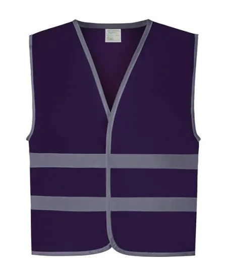 Childrens Kids Purple Hi Vis vest