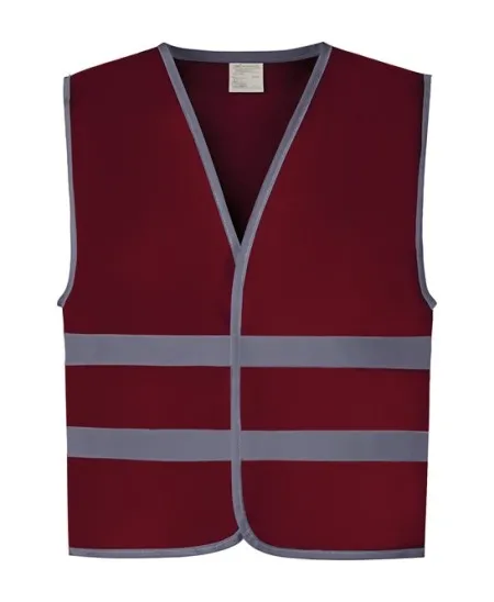 Kids Hivis Vests Maroon