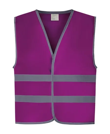 Kids Hivis Vests Raspberry