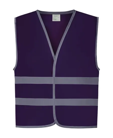 Purple kids hi vis vest
