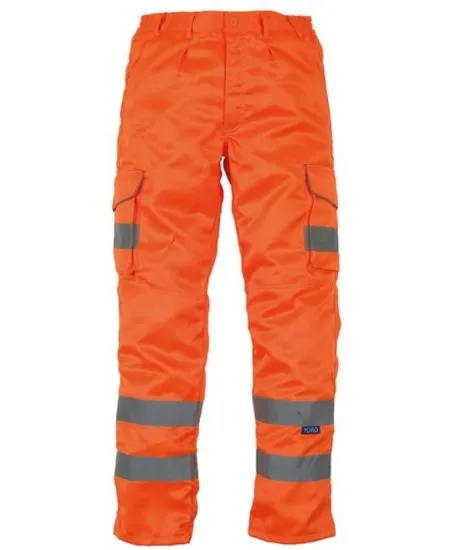 Hi Vis Combat Trousers Orange Rail Spec