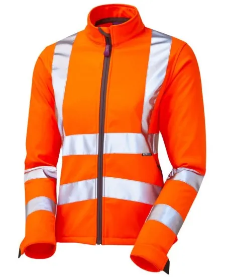 Ladies Hi Vis Softshell Jacket Leo SJL01 EcoViz Orange