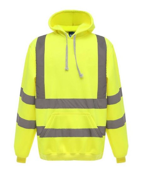 HVK05 Personalised Pull-Over Hivis Hoodie Yellow Front