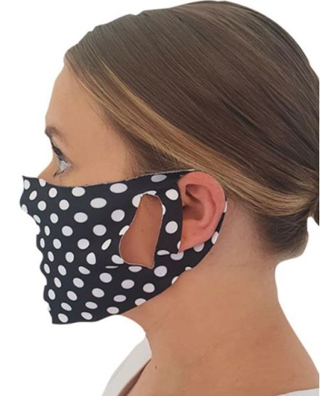 Face mask covering with Polka dot pattern