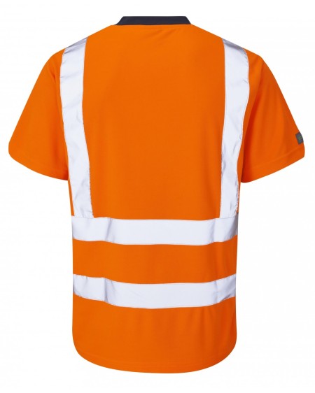 hi Vis Tee Shirt Orange, Leo T02 Rear