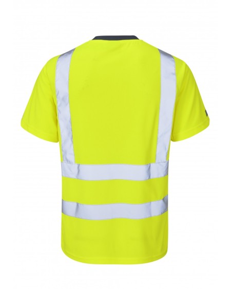 Leo Yellow hi vis T shirt T02 Rear