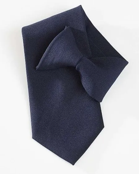 navy clip on Tie