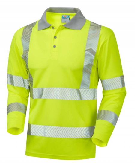 Leo Hivis Long Sleeved Polo Shirt Coolviz P08