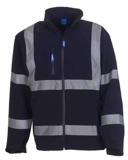 Navy Hi Vis soft shell