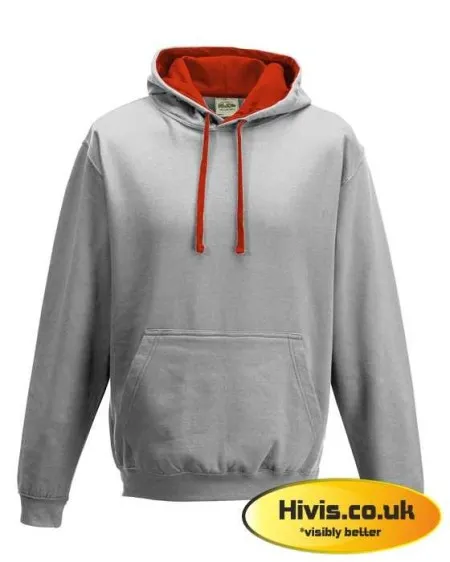 Awdis JH003 Heather Grey/Fire Red
