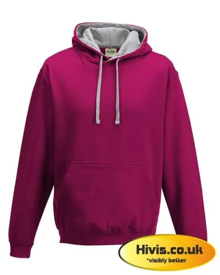 Awdis JH003 Hot Pink/ Heather Grey