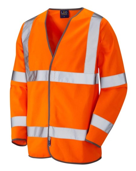 Orange long sleeved hi vis vest S01