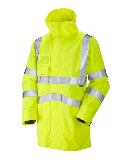 Breathable Hivis Coat Leo A04 Yellow
