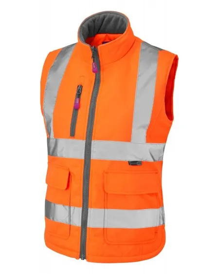 Women's Hivis Bodywarmer Leo BWL01 Orange